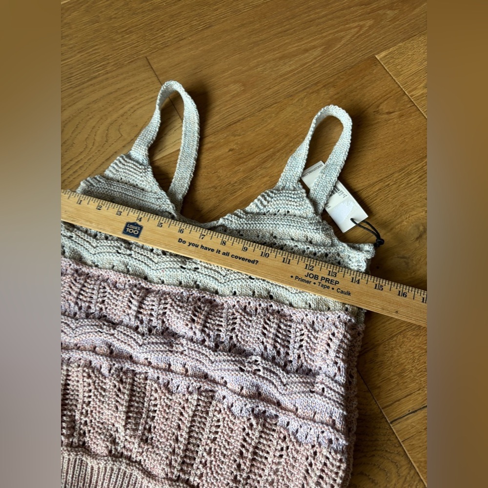 Dex rainbow crochet knit tank top Medium - Picture 3 of 4